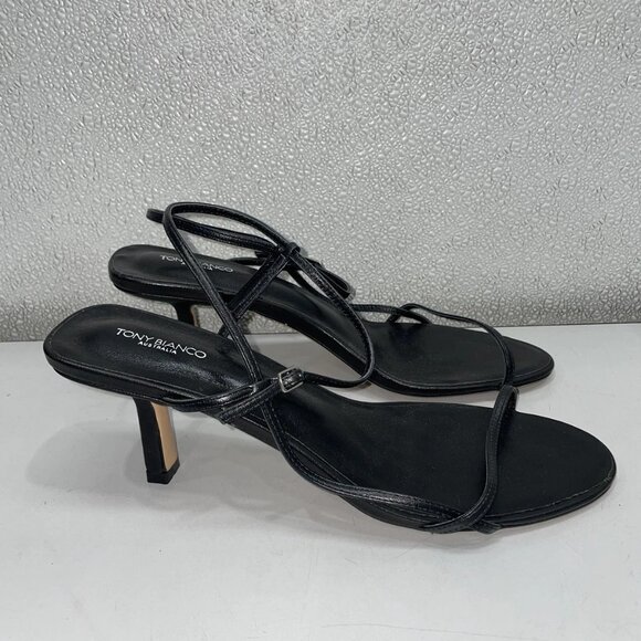 Tony Bianco Caprice Black Kid Sandal Heel Women's US 10 - Picture 6 of 7